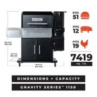 Masterbuilt 1150 Gravity Fed Charcoal BBQ Grill and Smoker - Image 5